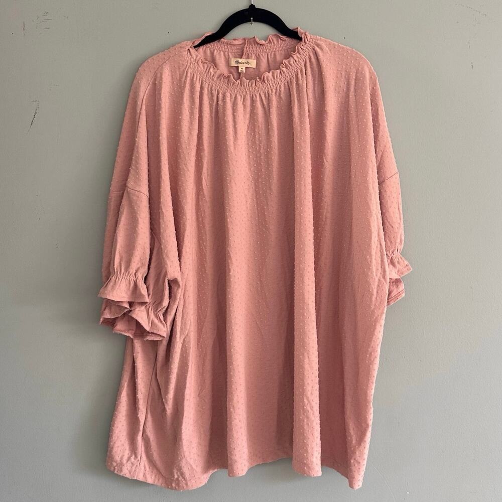 Madewell 4X Swiss Dot Tunic Blouse